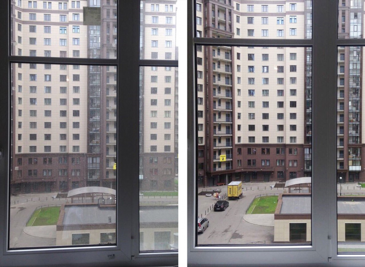 Мыть окна с двух сторон